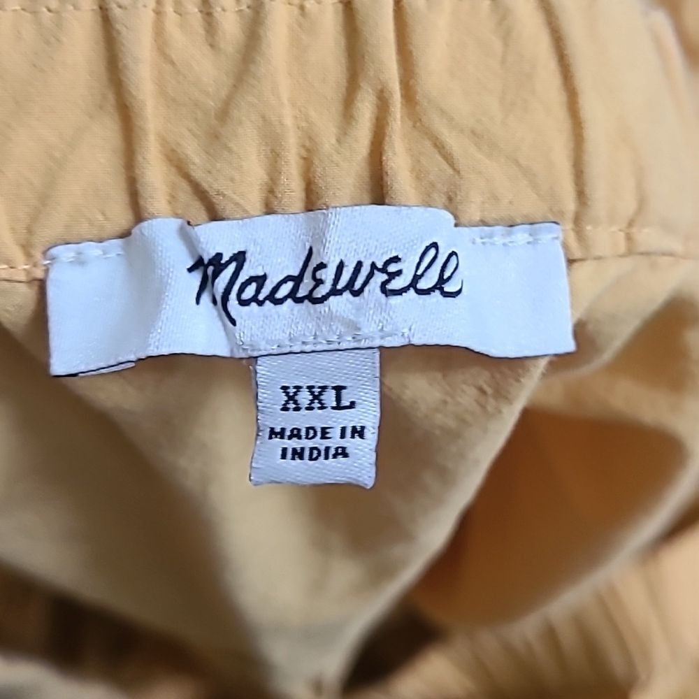 Madewell Flutter-Sleeve Square-Neck Mini Dress Autumn Wheat XXL marigold Summer - Picture 3 of 9